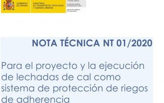 carreteras lechada cal riegos adherencia